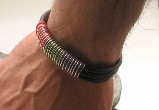 Men's Leather Bracelet Brown Men's Bangle With Brass Plated Clasp, Mens Bracelet, Men Gift Boyfriend