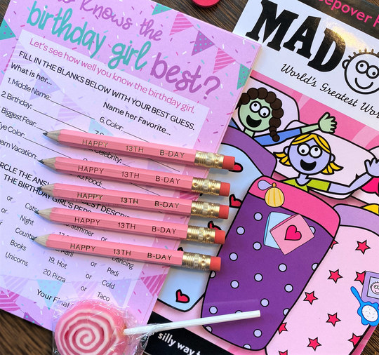 Set Of 25 | Birthday Party Favors Personalized Mini Pencils Bridal Shower Golf Custom