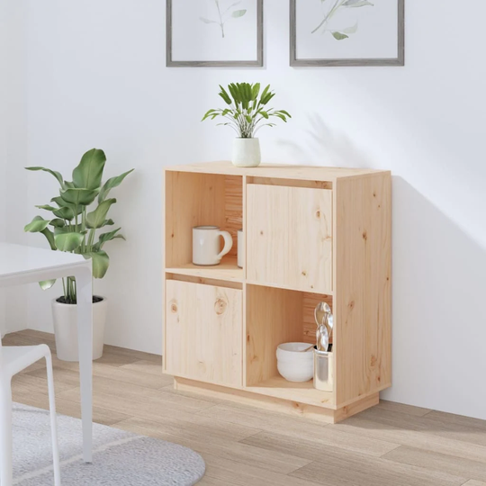Sideboard 29.1"x13.8"x31.5" Solid Wood Pine