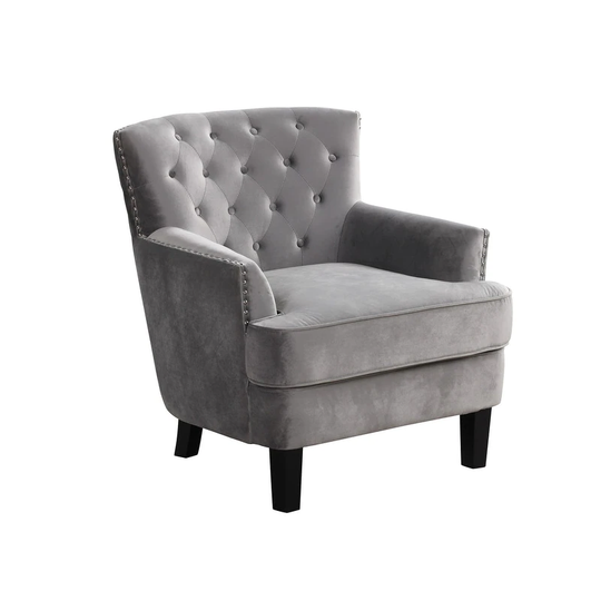 Best Master Furniture Soft Velvet Upholstered Living Room Arm Chair
