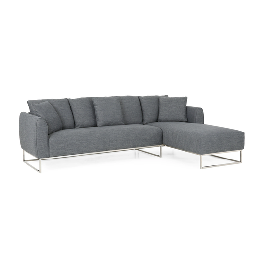 Wetmore Contemporary Sectional Sofa with Chaise Lounge by Christopher Knight Home