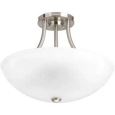 Progress Lighting Gather Nickel-finish Steel/Porcelain 2-light Convertible Fixture