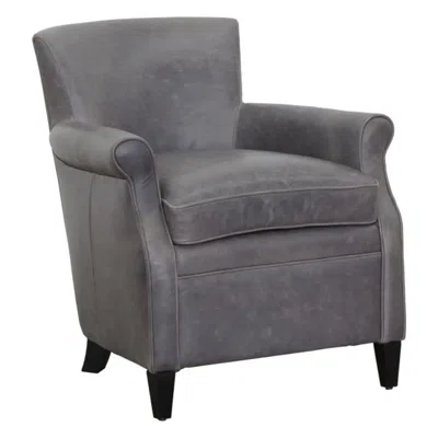 Soho 26.75" W Top Grain Leather Lounge Chair