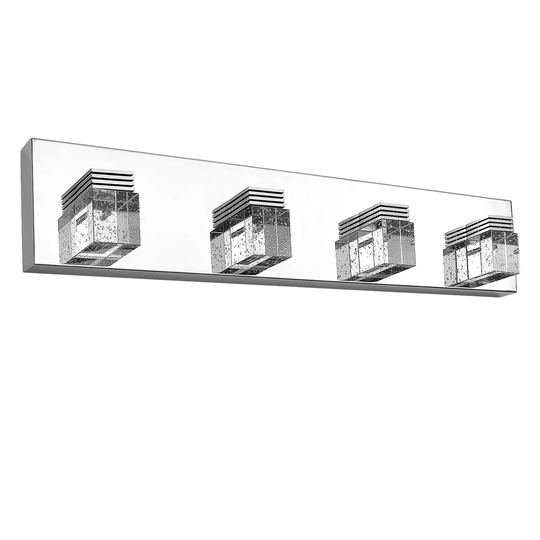 Modern Square Luxury Crystal LED Bathroom Vanity Light Fixtures