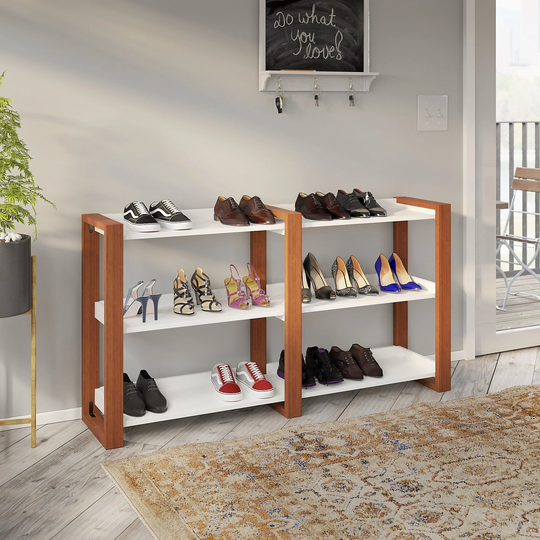 Voss 3 Tier Shoe Rack from kathy ireland Home by Bush Furniture