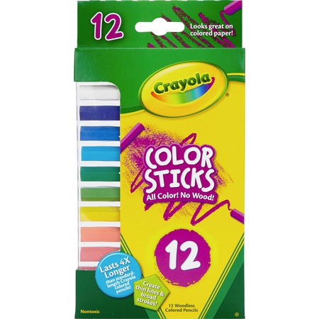 Wholesale Crayola BULK Colored Pencils: Discounts on Crayola 12 Color Sticks Woodless Colored Pencils CYO682312