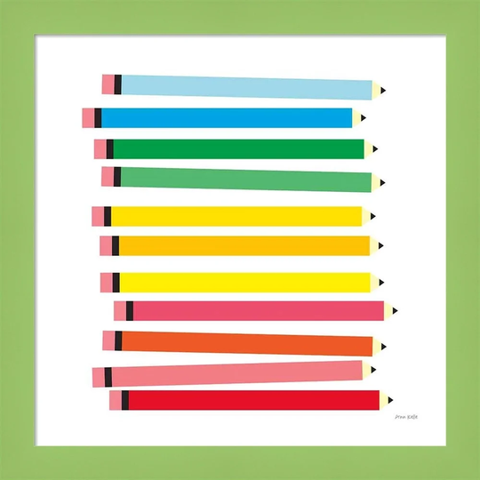 Ann Kelle 'Colored Pencils' Framed Art