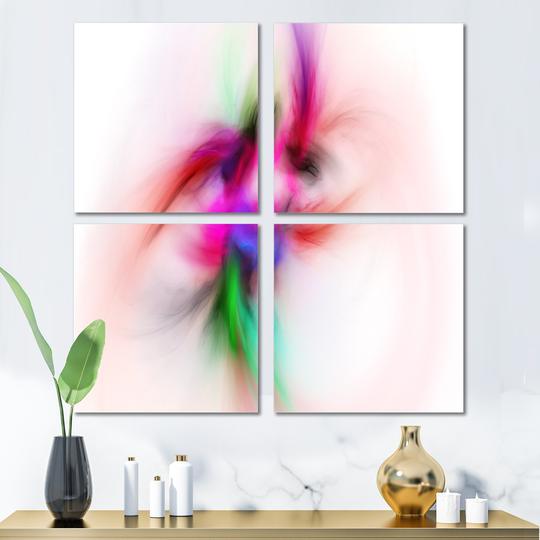 Designart 'Colorful Electromagnetic Field' Abstract Canvas Wall Art Print