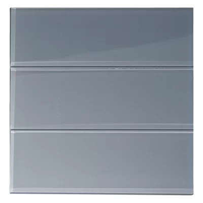 Cerium 4" x 12" Glass Mosaic Tile in Ocean