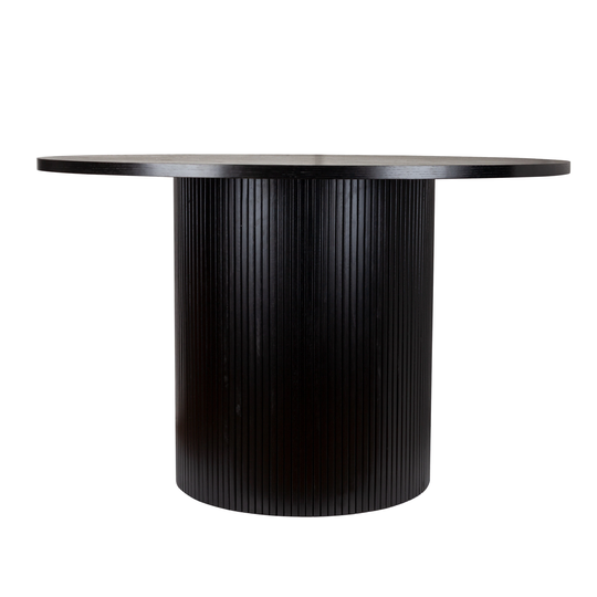 Black Solid Wood Dining Table