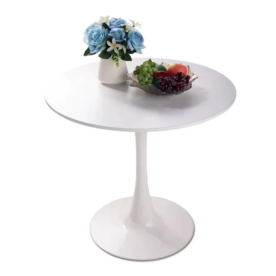 31.5" Tulip Table Mid-Century Dining Table with Round MDF Table Top, Pedestal Dining Table