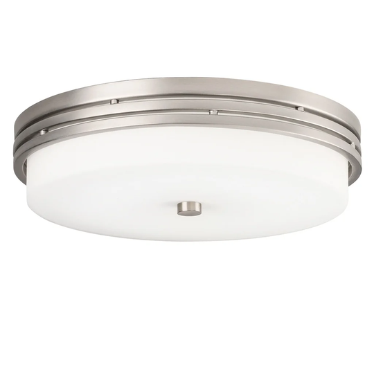 Kichler Lighting Ceiling Space Collection 1-light Brushed Nickel LED Flush Mount