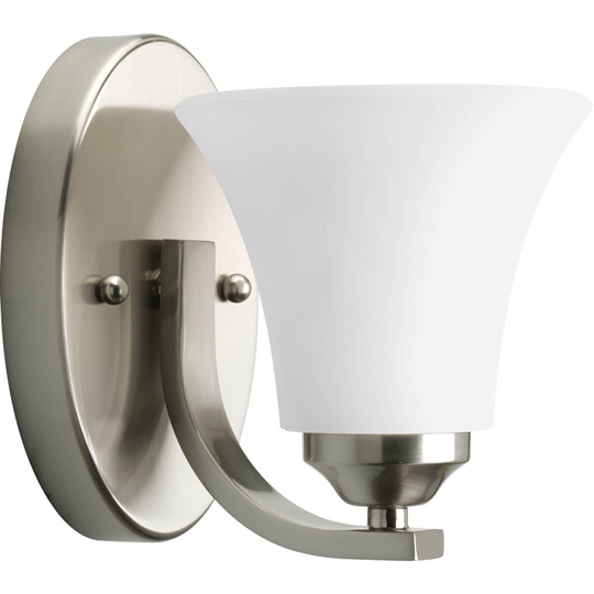 Progress Lighting Silvertone Adorn Collection 1-light Brushed Nickel Bath Light