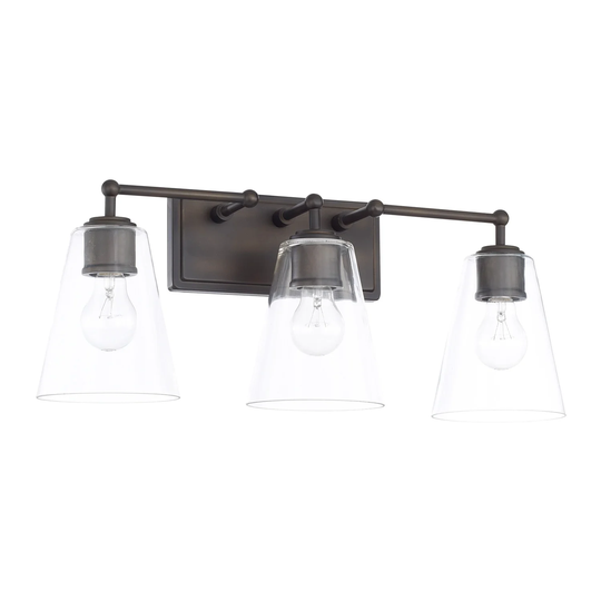 3-light Old Bronze Bath/Vanity Fixture