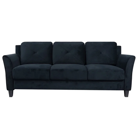 Raelynn Button Tufted Sofa with Rolled Arms, Tufted Cushions / 3 Seater Sectional Sofa Couch