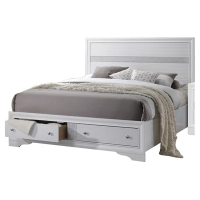 Agustin King Solid Wood Storage Platform Bed
