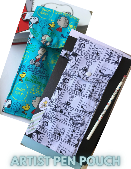 Teacher Artist School Snoopy Cotton Pencil Case Pouch Bag -stationery Phone Bag Organizer Foldable