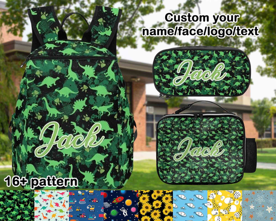 Personalised Kids Backpack With Name, Custom School Bag, Lunch Bag, Pencil Case For Girls&boys, For Camping Travel, Back To Gift