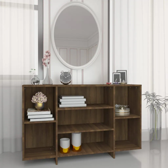 Sideboard Brown Oak 47.2"x11.8"x29.5" Engineered Wood