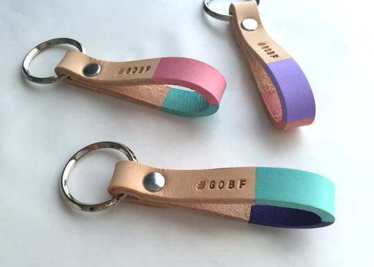 Custom Color Block Leather Keychain, Personalized Anniversary Wedding Gift, Christmas Coordinates, Bridesmaids