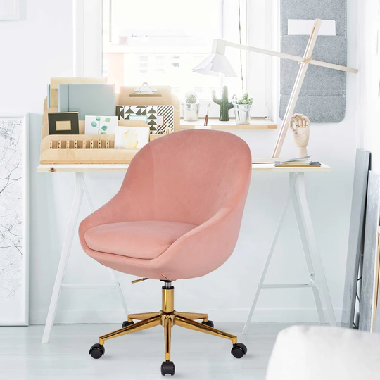 Adjustable Velvet Office Chair Desk Chair
