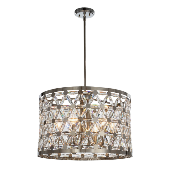 Cassiopeia 6-light 22.25" Wide Steel Pendant - Polished Nickel