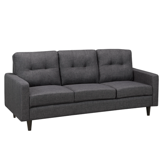 Tufted 3-Seater Sofa, Grey