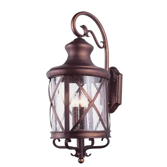 Outdoor Imports ROB Three Light Wall Lantern Chandler Rubbed Oil - Exact Size