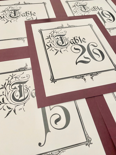 Fairy Tale Table Number Wedding Decor Reception Sign Cards Fantasy Gothic Baby Bridal Shower