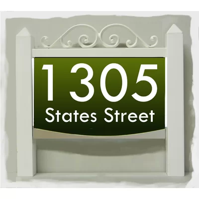 Traditional LED address sign with plug in transformer