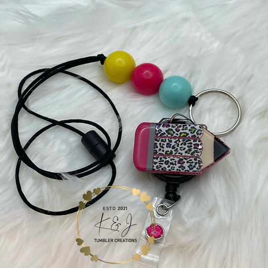 Beaded Pencil Lanyard/Teacher