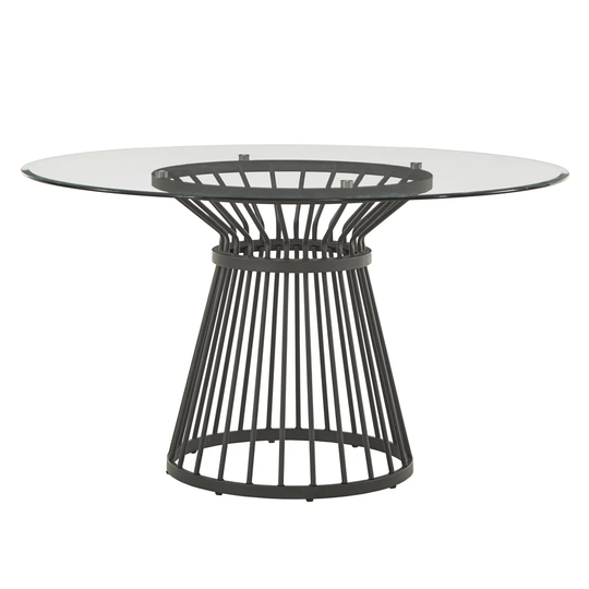 Carson Carrington Tiboke Round Caged Metal Base Dining Table