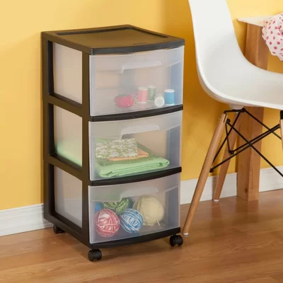 3 Drawer Rolling Storage Chest
