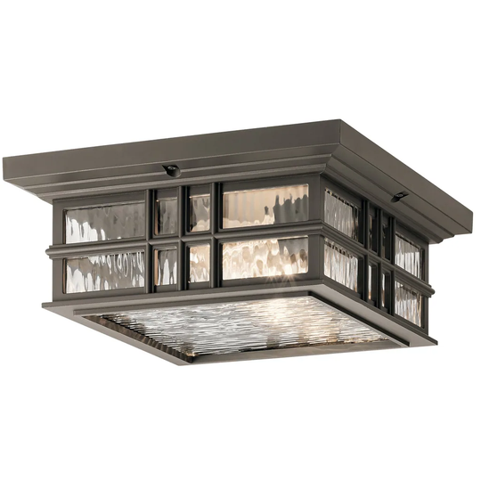 Kichler Lighting Beacon Square Collection 2-light Olde Bronze Outdoor Flush Mount