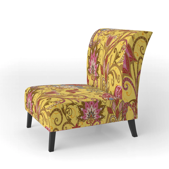 Designart 'Pattern in Ethnic Traditional Style' Upholstered Bohemian & Electic Accent Chair