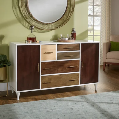 Freddie 59.1" Wide 5 Drawer Sideboard