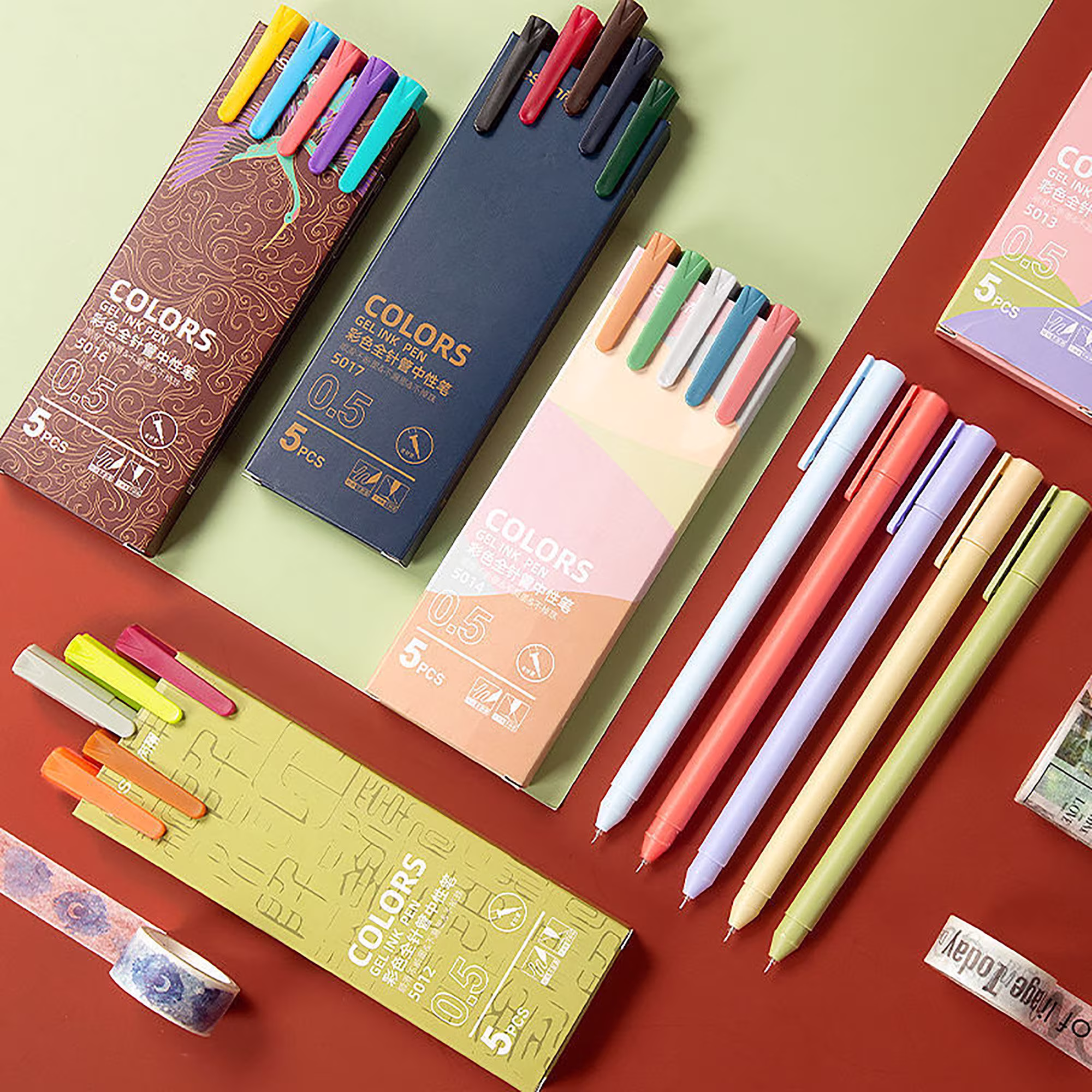 5 Morandi Color Gel Pen, Candy Ink Pen, Matte Signature Pen, Simple Solid Pens, Student Stationery, Macaron Pen