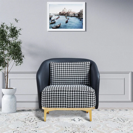 Modern Accent Chair Armchair Patterned Living Room Chairs