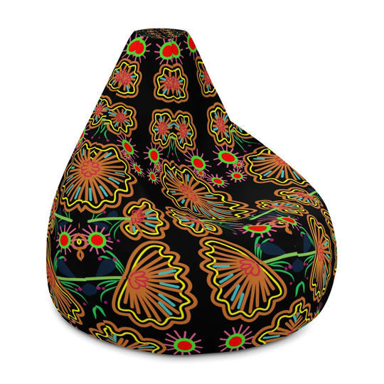 Unique Bean Bag Chair Cover, Boho Floral, Bean Bag Chair Cover, Floral Living Room Chair, Adult Chair, Cover Only, Dorm Decor