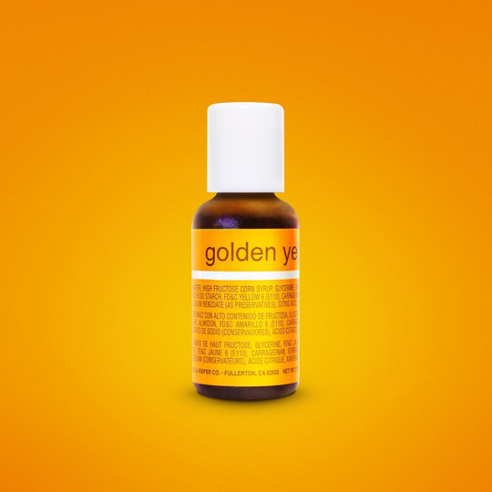 Fast Shipping Golden Yellow Chefmaster Gel Food Coloring 20Ml, Color