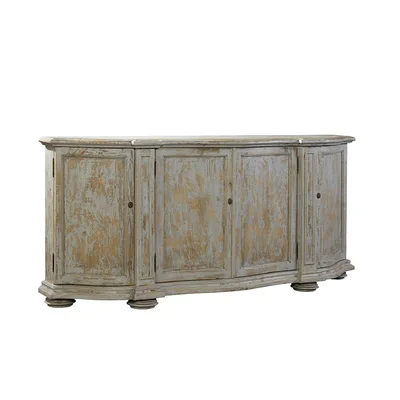 Briquette 78.75" Wide Pine Solid Wood Sideboard