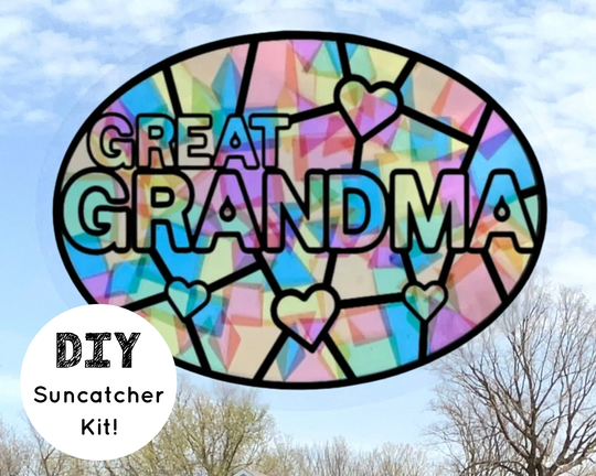 Grandma Suncatcher Craft, Mothers Day Craft Kit, Diy Art Gift For Birthday From Grandkid, Great