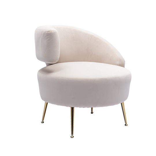 Upholstered Symmetrical Accent Chair,Leisure Chair with Golden feet
