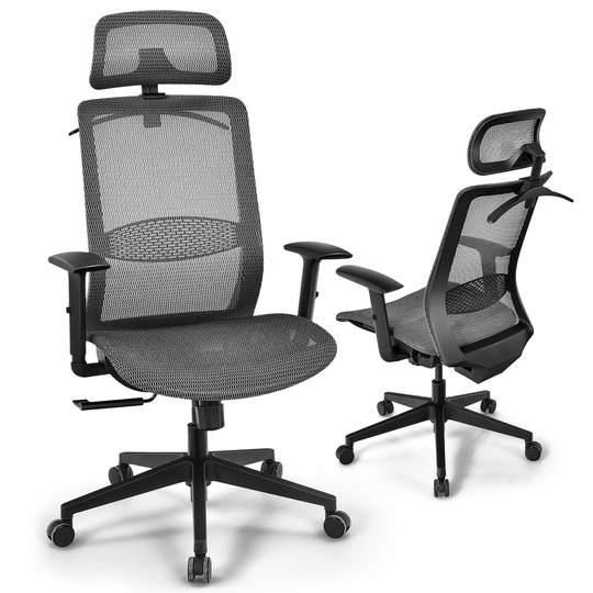 Gymax High Back Mesh Office Chair Swivel Executive Chair w/ Lumbar - See Details