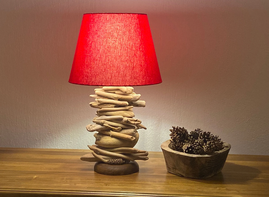 Driftwood Lamp, Lighting, Table Wood Lamp Base, Bedroom Lamp
