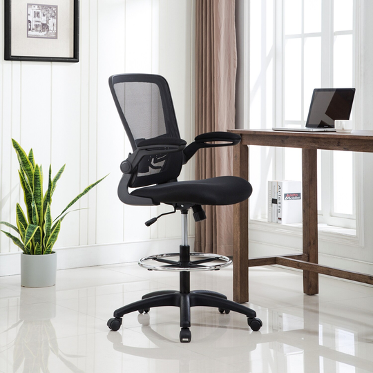 Serena Mesh Drafting Chair Tall Office Chair for Standing Desk with Breathable Mesh, Height Adjustable Tall Desk Chair