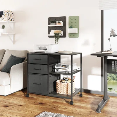 Deletha 3-Drawer Mobile Lateral Filing Cabinet