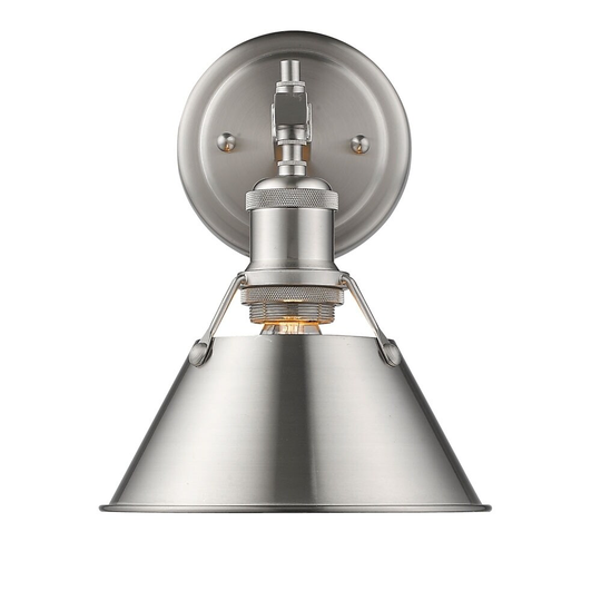 Golden Lighting Orwell Pewter Finish Steel 1-light Bath Vanity Light Fixture