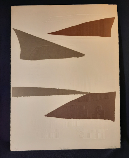 Hanna Zawa-Cywinska | Polish B. 1939 "City Elements Iv", Chin Colle Over Embossment, 1985, Pencil Signed, | Free Shipping | Just Reduced