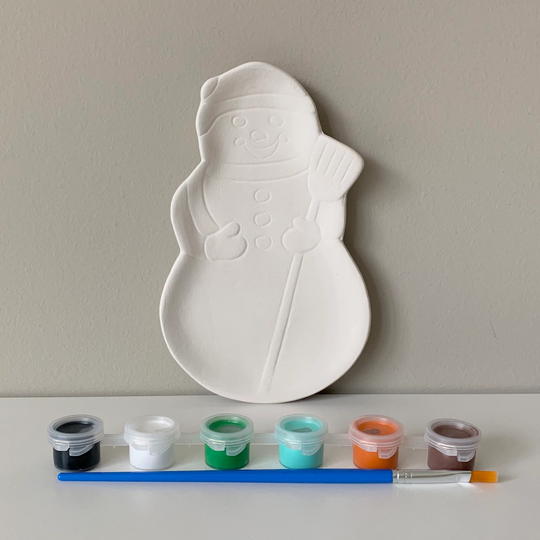 Snowman Dish, Craft Kits, Diy Christmas Décor, Pottery Kits, Craft, Party Gift